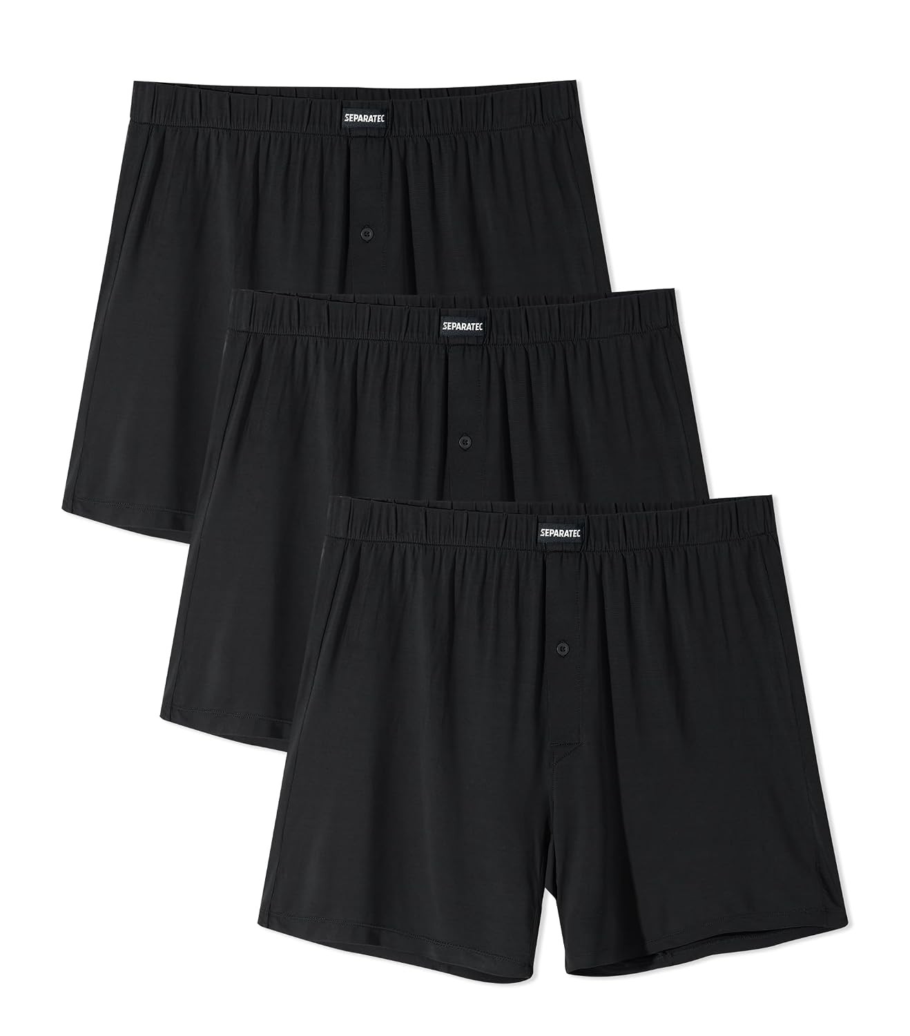 Separatec Mens Boxer Shorts Soft Rayon Made from Bamboo Boxers for men Loose Bre