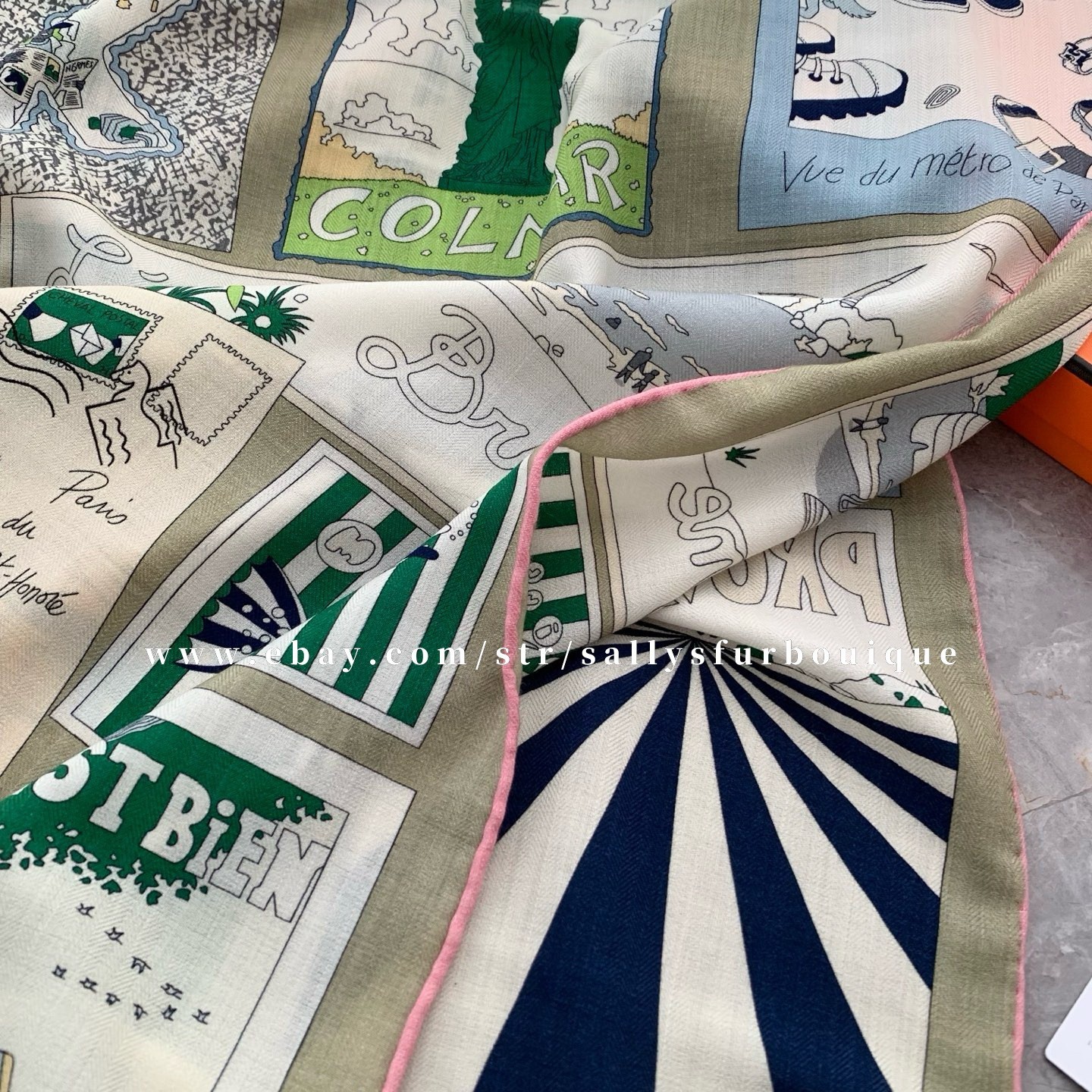 2026 Sallys 70% Cashmere 30% Silk Wrap Scarf Travel Print Double Face Shawl 53″