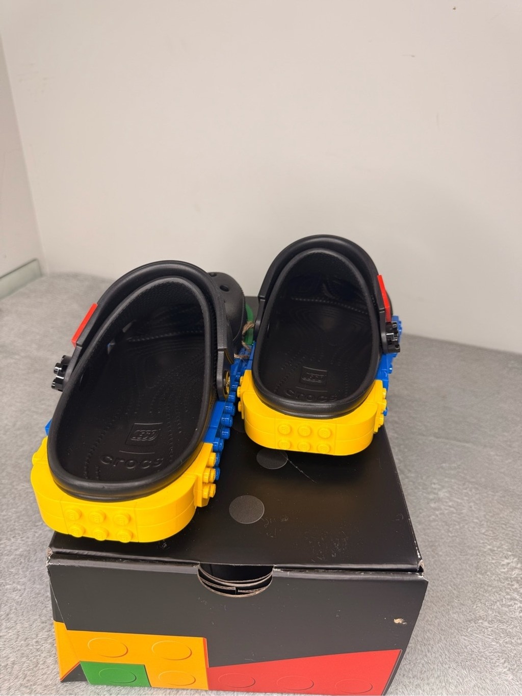 LEGO x Crocs Classic Clog Black Multi Platform NWT M7/W9 SOLD OUT RARE Lego Croc