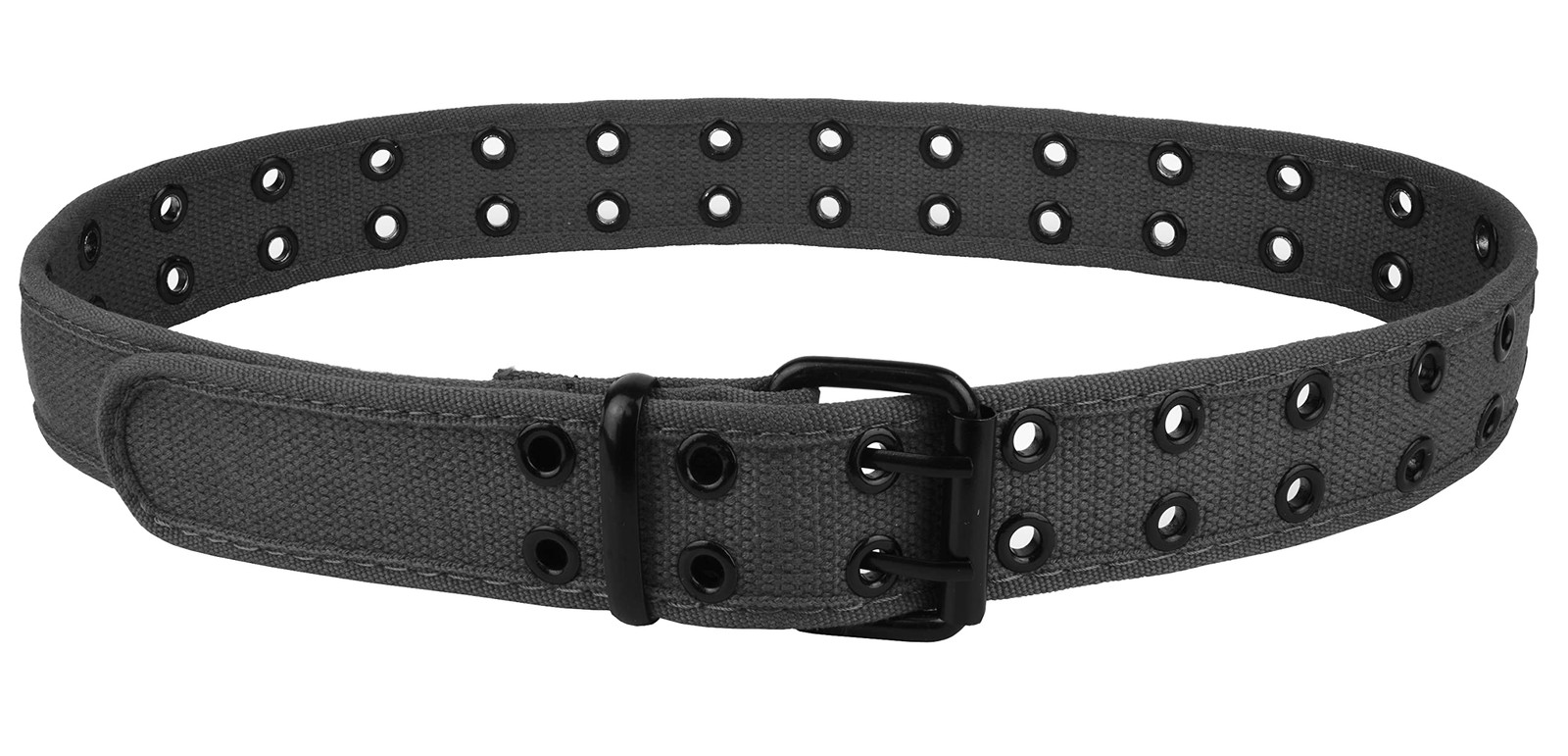 Gelante Canvas Double Grommet Hole Belt 12 Colors XXX-Large, Black