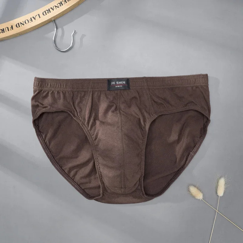 Breathable Cotton Briefs Men Solid Comfortable Underwear Plus Size XL 5XL