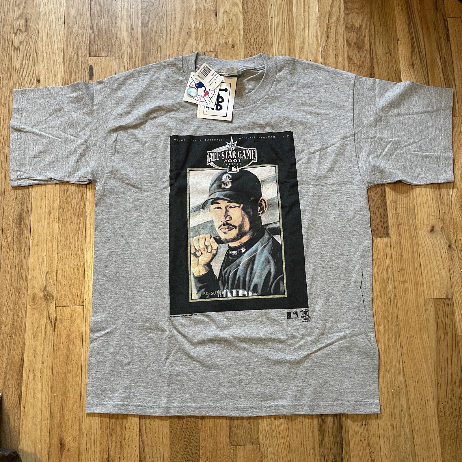 VTG Ichiro Suzuki 2001 All Star Game shirt Size L DEADSTOCK W/ TAGS HOF MLB MINT