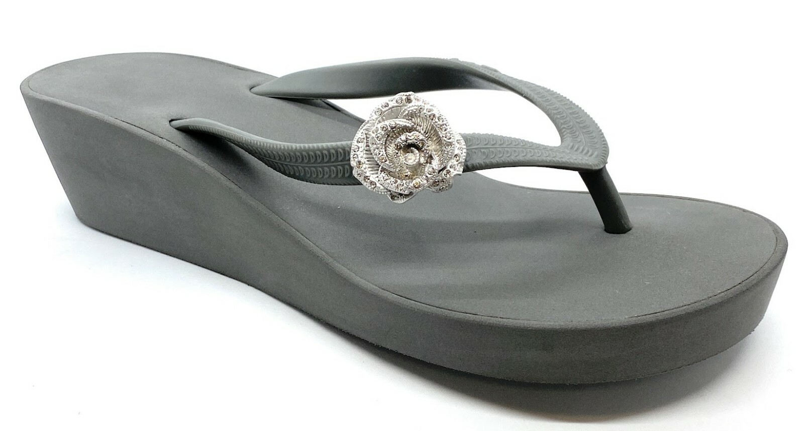 Popits Women 2” Wedge Heel Platform Flip Flops Sandal + Charm ~ Choose Your