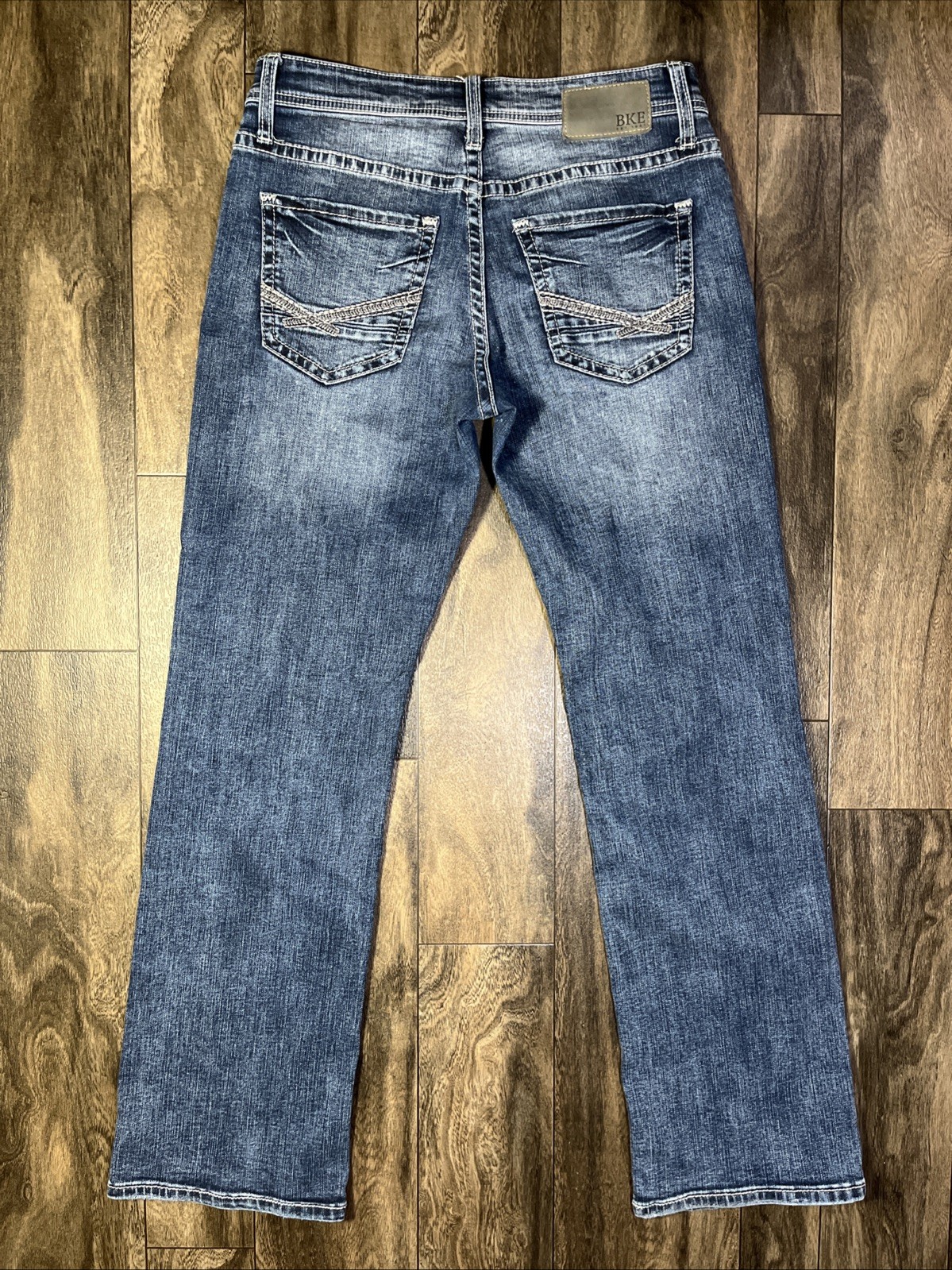 BKE Jake Boot Stretch Jeans Men’s Size 30×32 Glory Wash Coolmax Denim Rodeo EUC