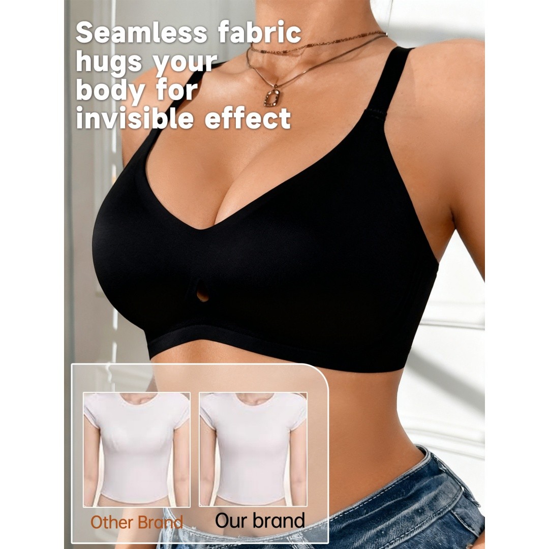 Wireless Bras for Women No Underwire Jelly Bras Seamless Push Up Full Coverage
