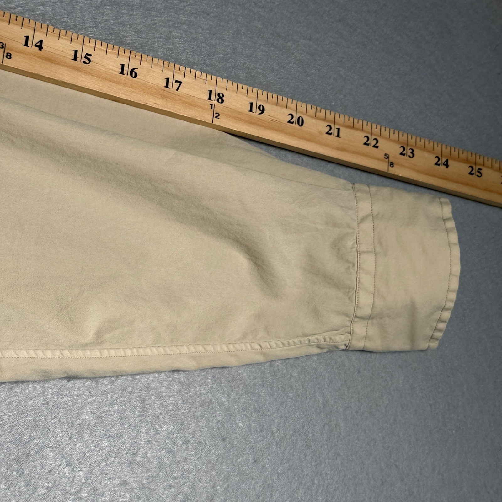 Ralph Lauren Blake Garment Dyed Broadcloth Button Down Shirt Men’s Medium Beige