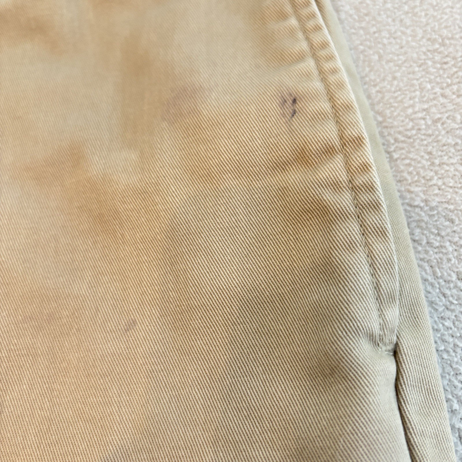 Lands End OEKO Tex Khaki Chino Men’s Shorts Sz 18H Golf Preppy Big& Tall Wst 34*
