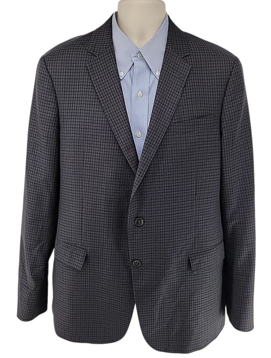 Todd Snyder Mayfair Fit Blazer 44L Wool Micro Check Made in USA Sport Coat Gray