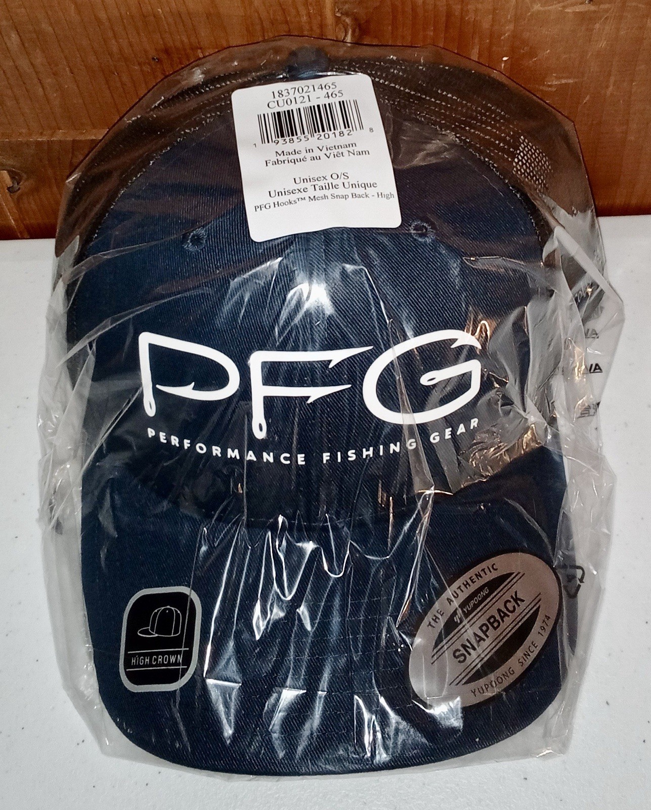 COLUMBIA PFG Hooks Mesh Snapback Ball Cap Hat Collegiate Navy 1837021-465 O/S
