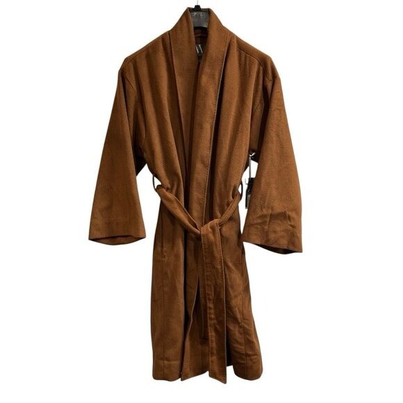 Worthington Trench Coat Womens L Brown Oversized Tie Waist Long Jacket Career