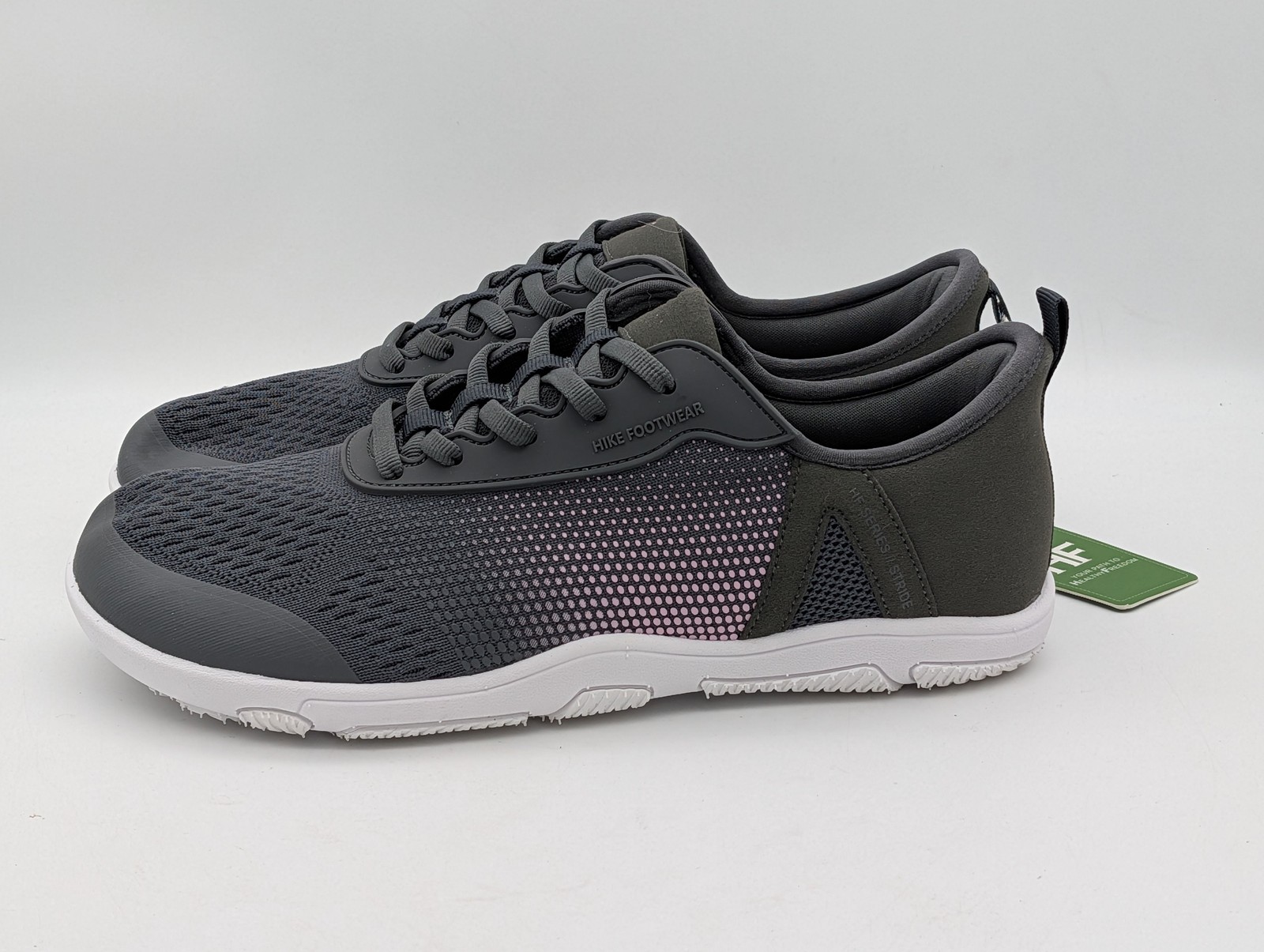 Hike Footwear Womens 10-10.5 Mens 8-8.5 Stride Walking Sneakers Grey Athletic