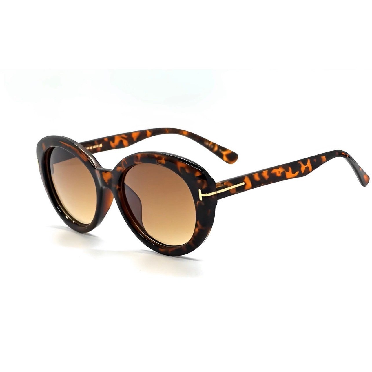 Women Designer Tortoise Sunglasses Brown Gradient Lens Retro Vintage Eyewear New