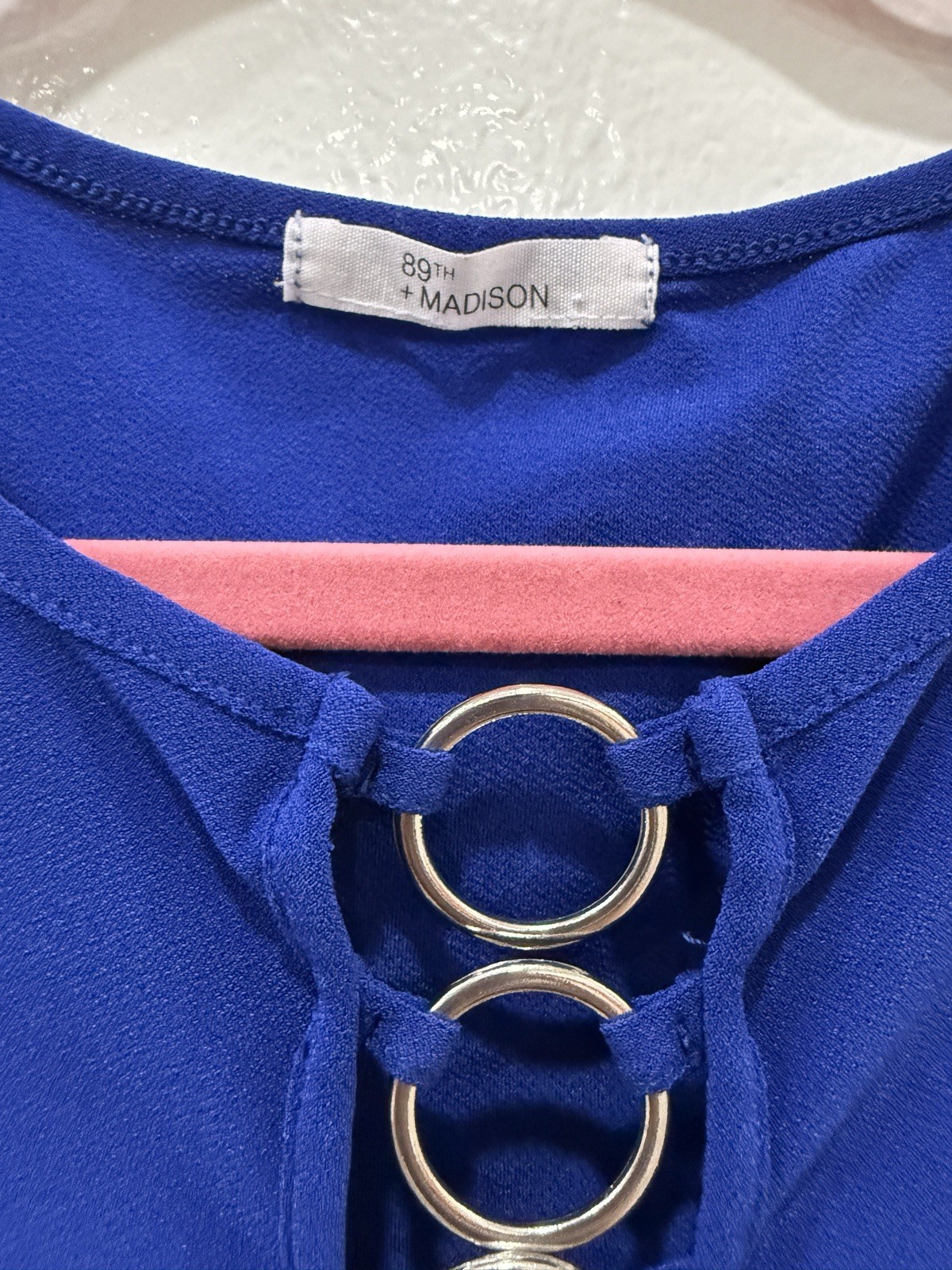 89 Madison Women’s Royal Blue Sleeveless Blouse Size 8