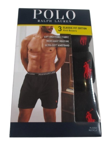 3 RALPH LAUREN POLO WHITE BLACK OR GRAY COTTON KNIT BOXER SHORTS SIZES: S M L XL