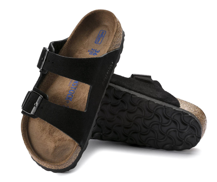 Birkenstock Arizona Soft Footbed Suede Leather Sandals Taupe-Mocha-Mink-Black