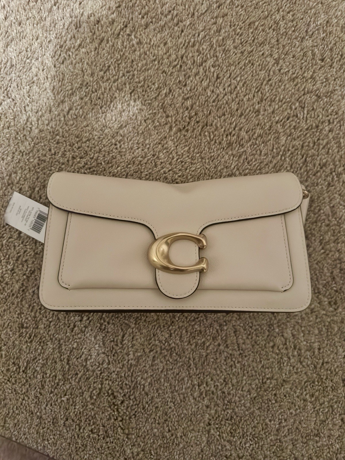 Coach Shoulder Bag Crossbody Brass White Leather Tabby 26