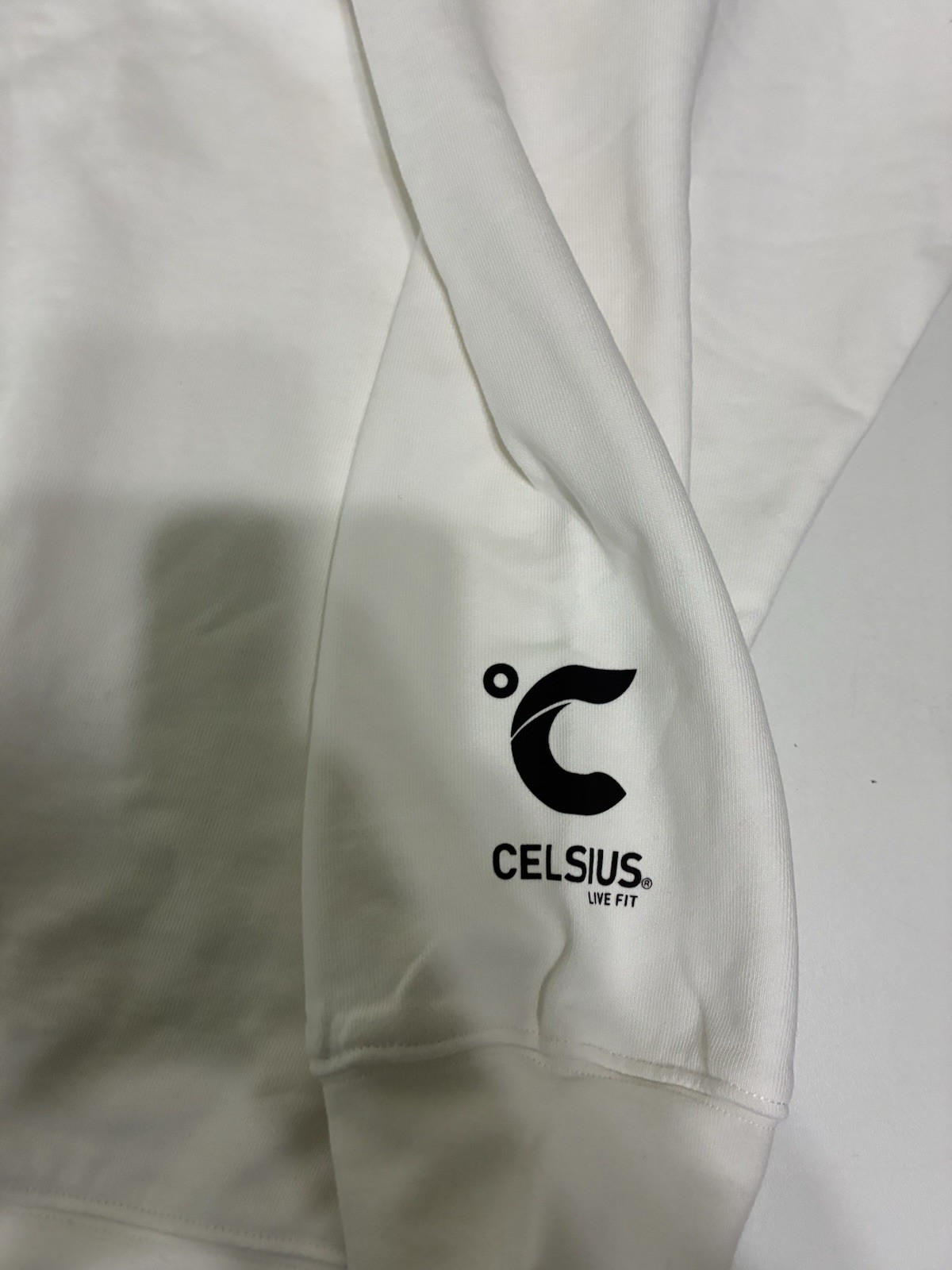 Celsius Energy Sweatshirt Large White Essential Energy Promo Athletic Streetwear