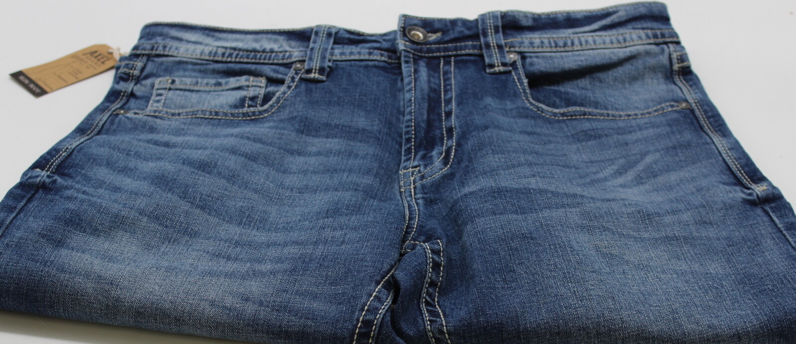 T K Axel Men’s Slim Bootcut Stretch Jeans Dark Wash 40 X 30 40X30 Blue New Boot