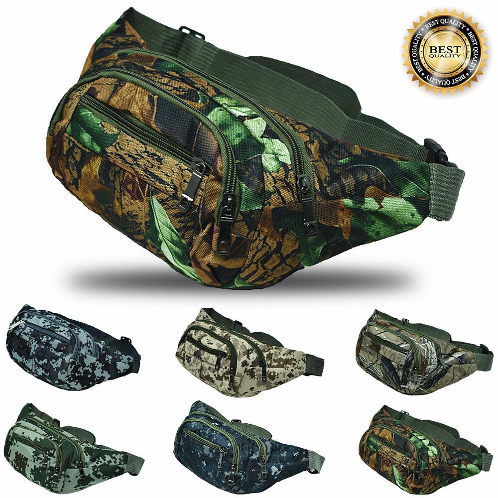 Fanny Pack Belt Waist Bag Military camouflage Sports Pouch Hip Fishing Bumbag