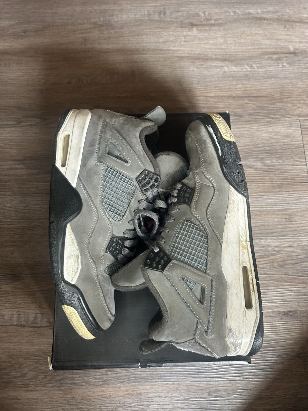 Nike Air Jordan Retro 4 Cool Grey 308497-007 Mens Size 9 Shoes Sneakers Used