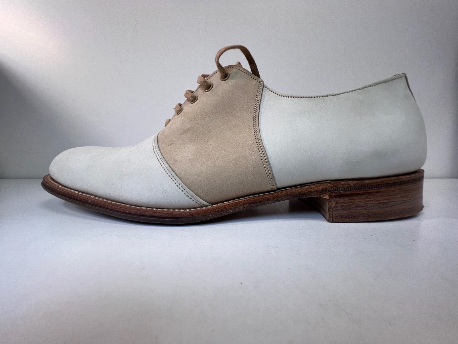 Polo Ralph Lauren Bench Made England Suede Leather Saddle Oxford Shoes 10D