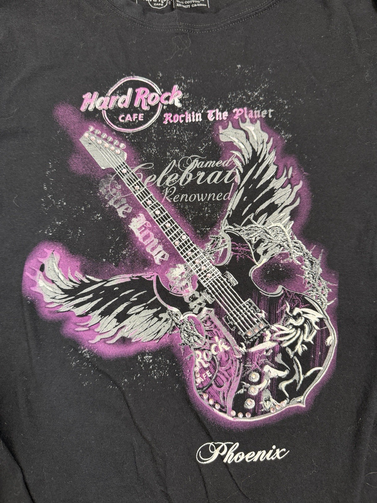 Hard Rock Cafe Phoenix “Rockin’ The Planet” Black Long Sleeve Shirt 2XL