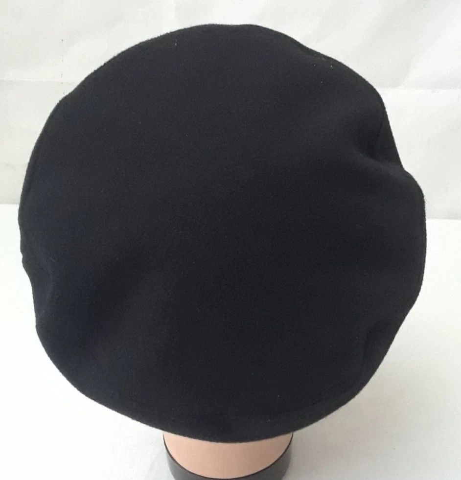 Newsboy Cap Classic Black Unisex Adjustable Satin Lining