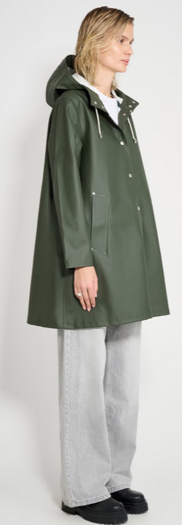 NWT – Stutterheim Mosebacke Green Raincoat Women LG ($380 Retail)