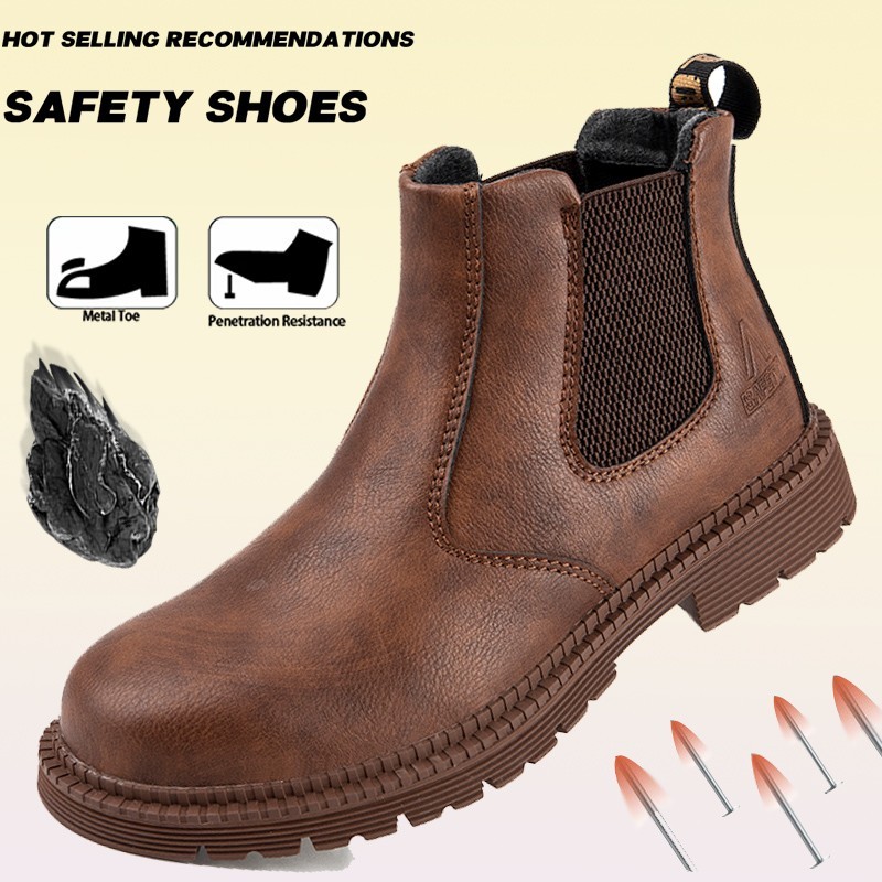 Waterproof Men Work Shoes Safety Shoes Anti-Puncture Indestructible Shoes