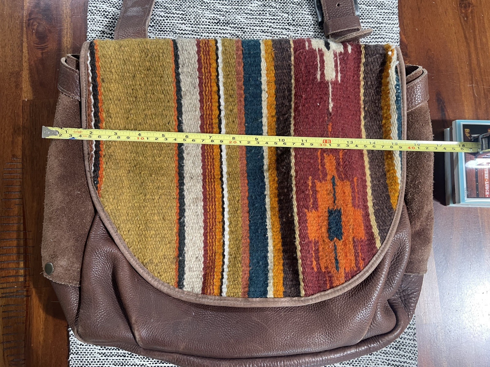 Will Leather Goods Oaxacan Wool & Leather Messenger Postal Bag