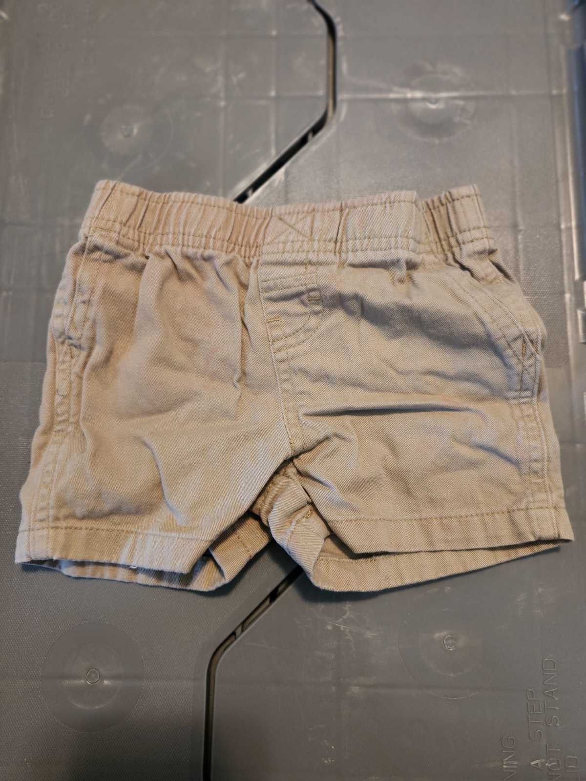 Wrangler Baby Khaki Shorts Beige 9 Months Pull-On Elastic Waist Cotton Pockets