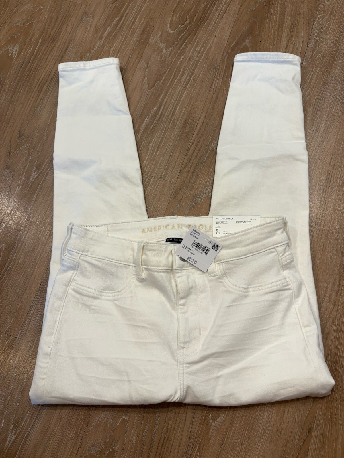 NWT American Eagle Next Level Stretch High Rise Jegging White Women’s Size 8