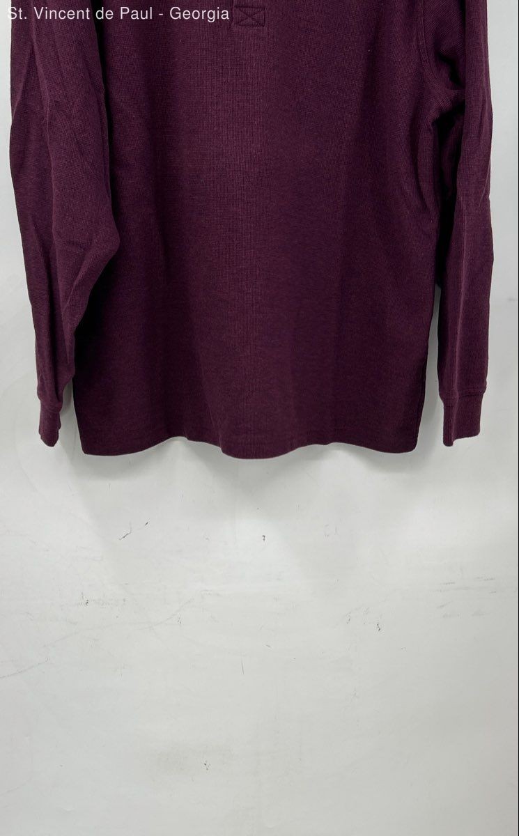 L.L. Bean Thermal Henley Shirt Men’s Large Red Casual