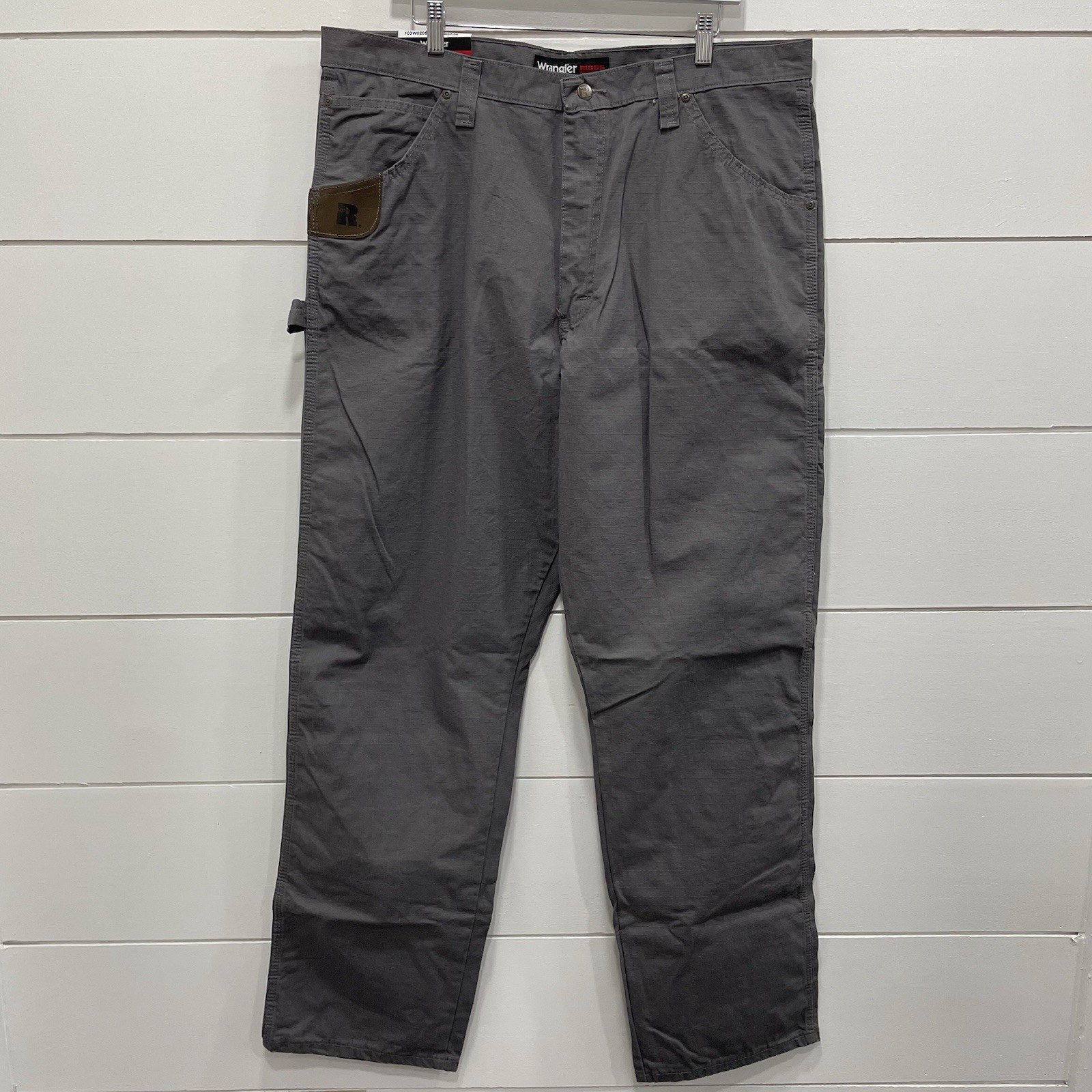 Wrangler Riggs Ranger Workwear Mens Relaxed Fit Carpenter Cargo Pants Gray 40×34