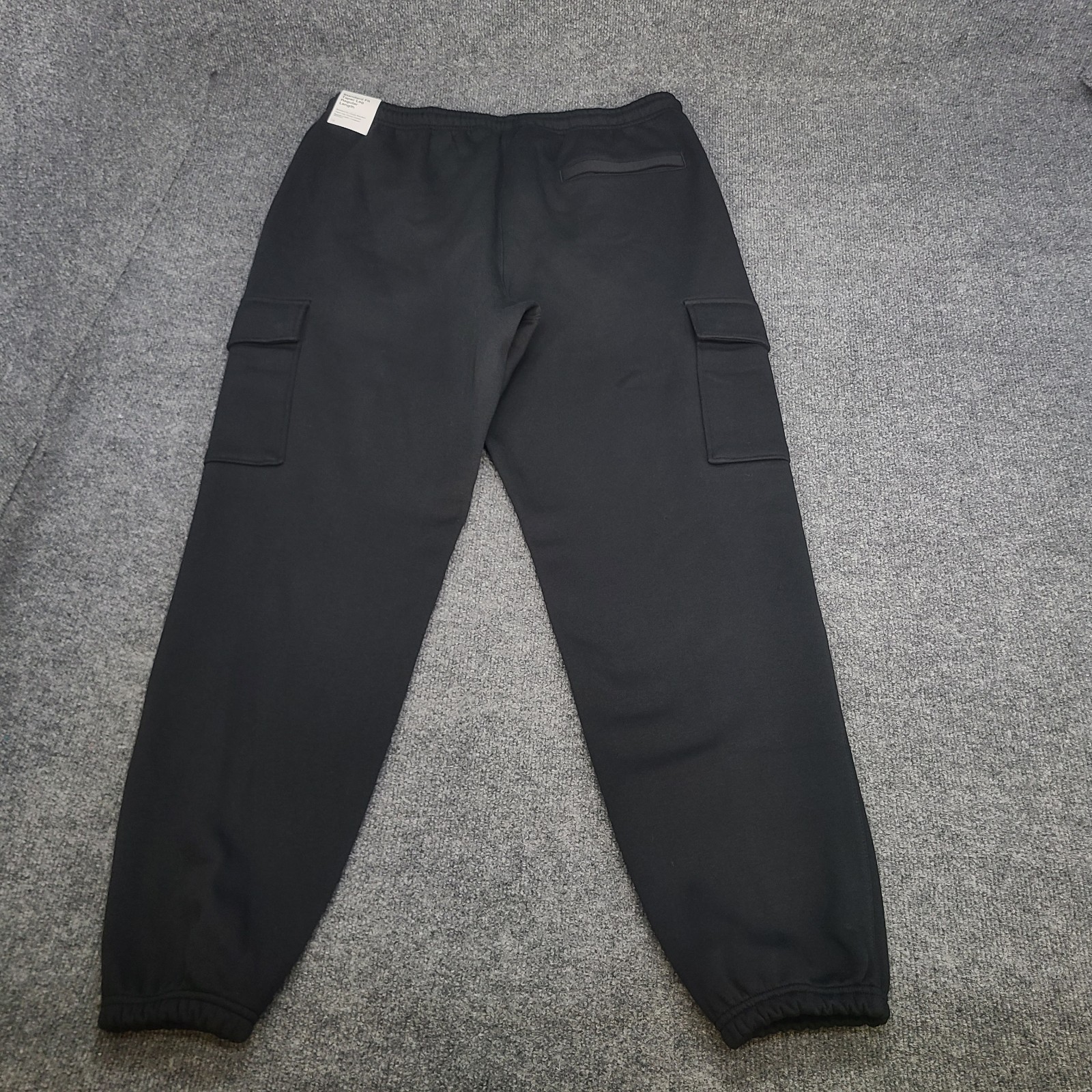Nike Pants Mens Large Black Futura Club Fleece Cargo Cuff Brushed Jogger Sweats