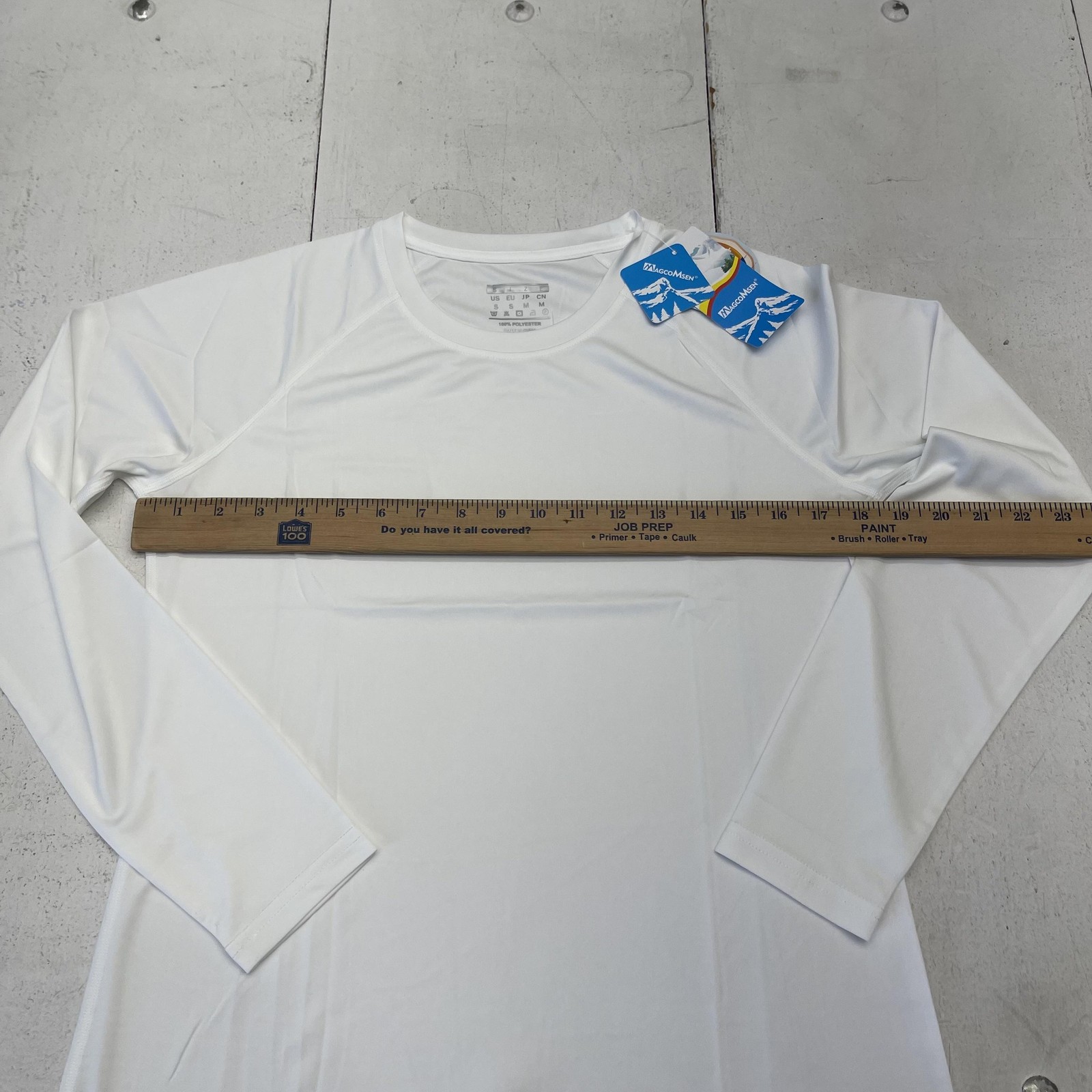 Magcomsen Shirt Womens Small White Long Sleeve SPF Rash Guard Hiking Fishing