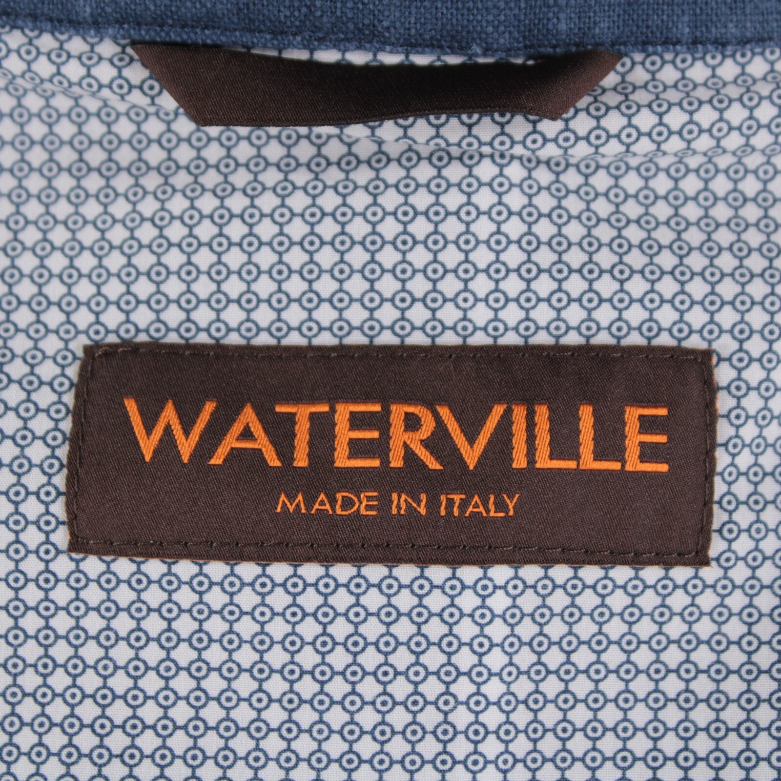 Waterville NWT 100% Linen Overshirt Size 54 (XL US) Barret In Solid Blue