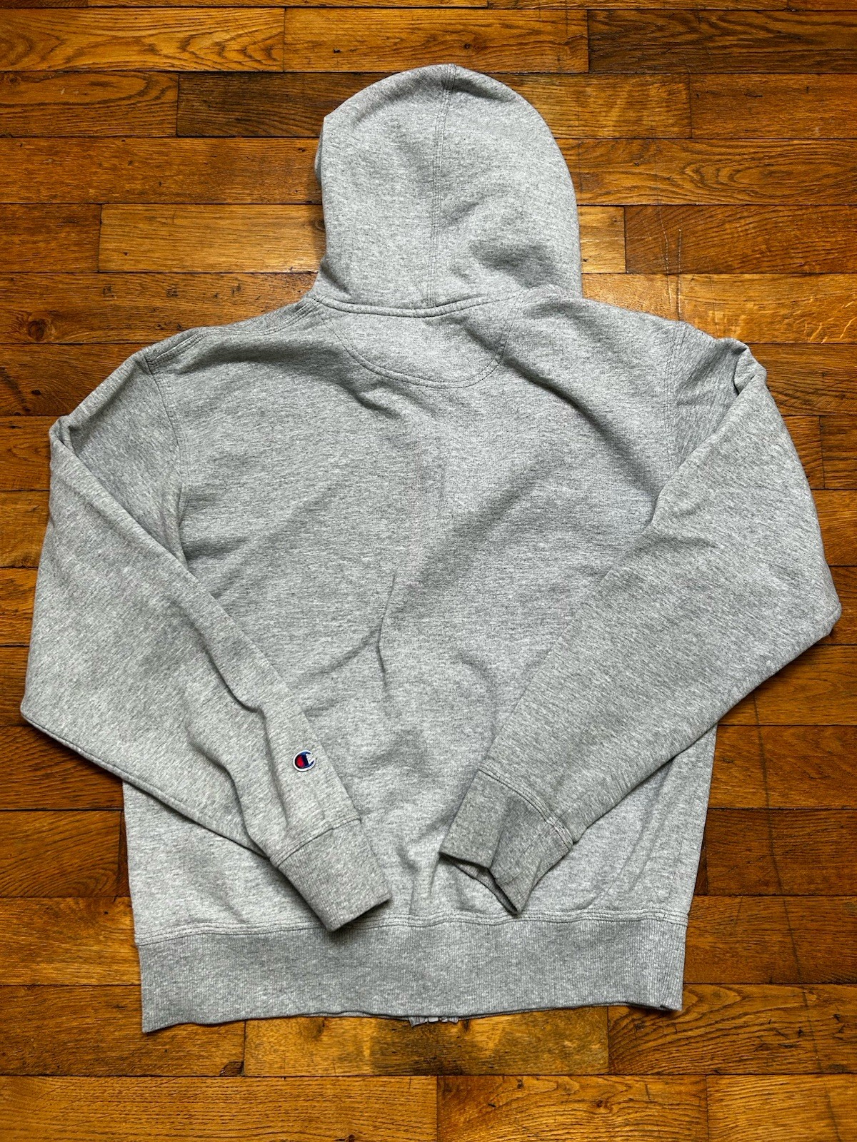 Champion Men’s M Silver Gray Full Zip Hoodie Sweatshirt