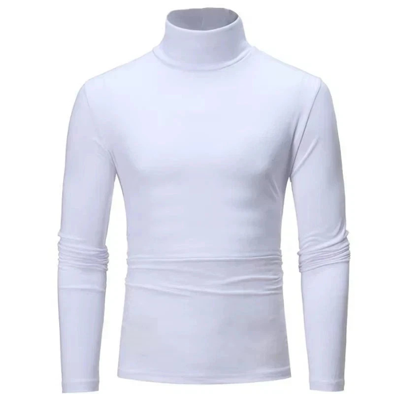 Mens Turtleneck Long Sleeve Shirt – Winter Pullover Sweater for Men
