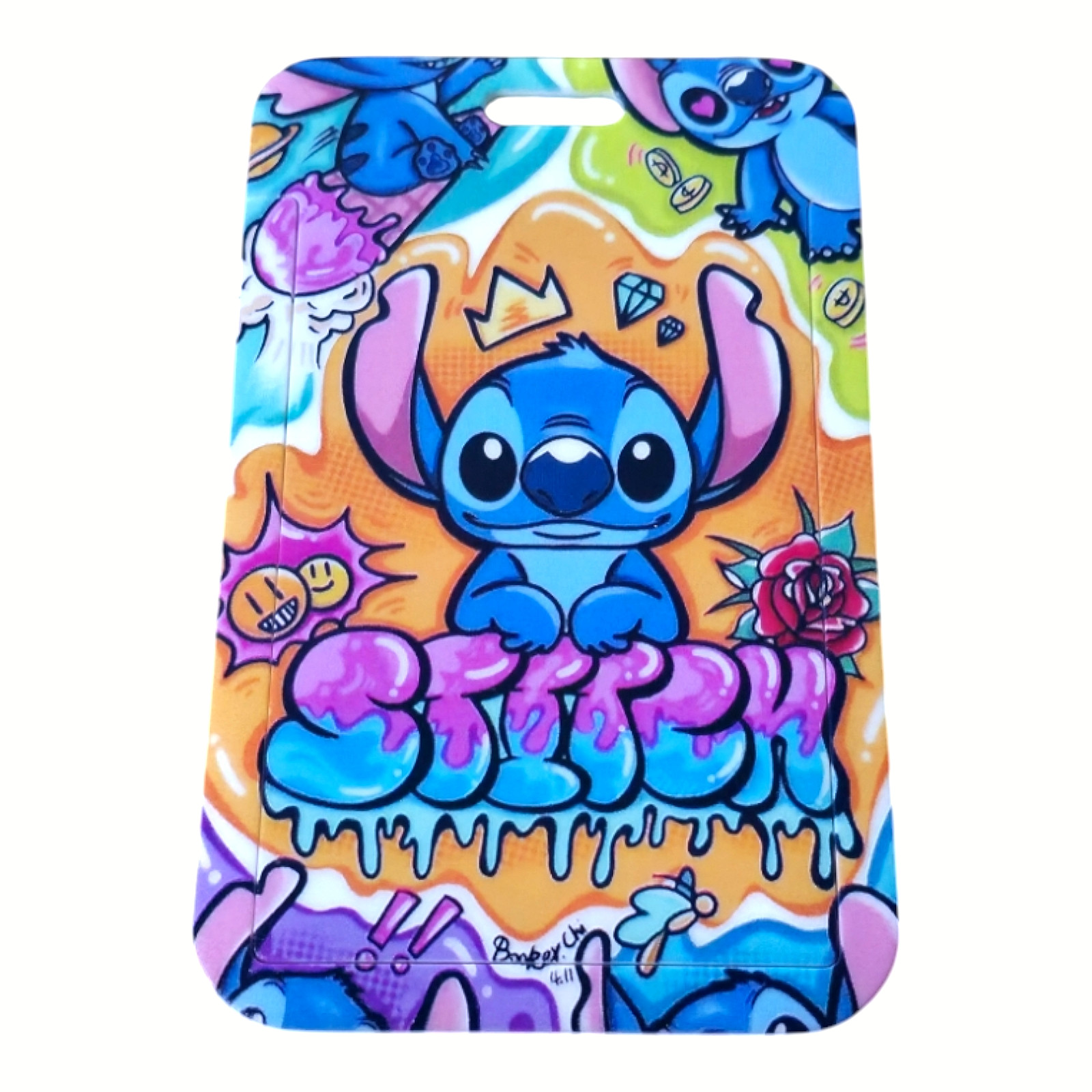 Disney Stitch Lilo And Stitch Cartoon Character Colorful Lanyard ID Badge Holder