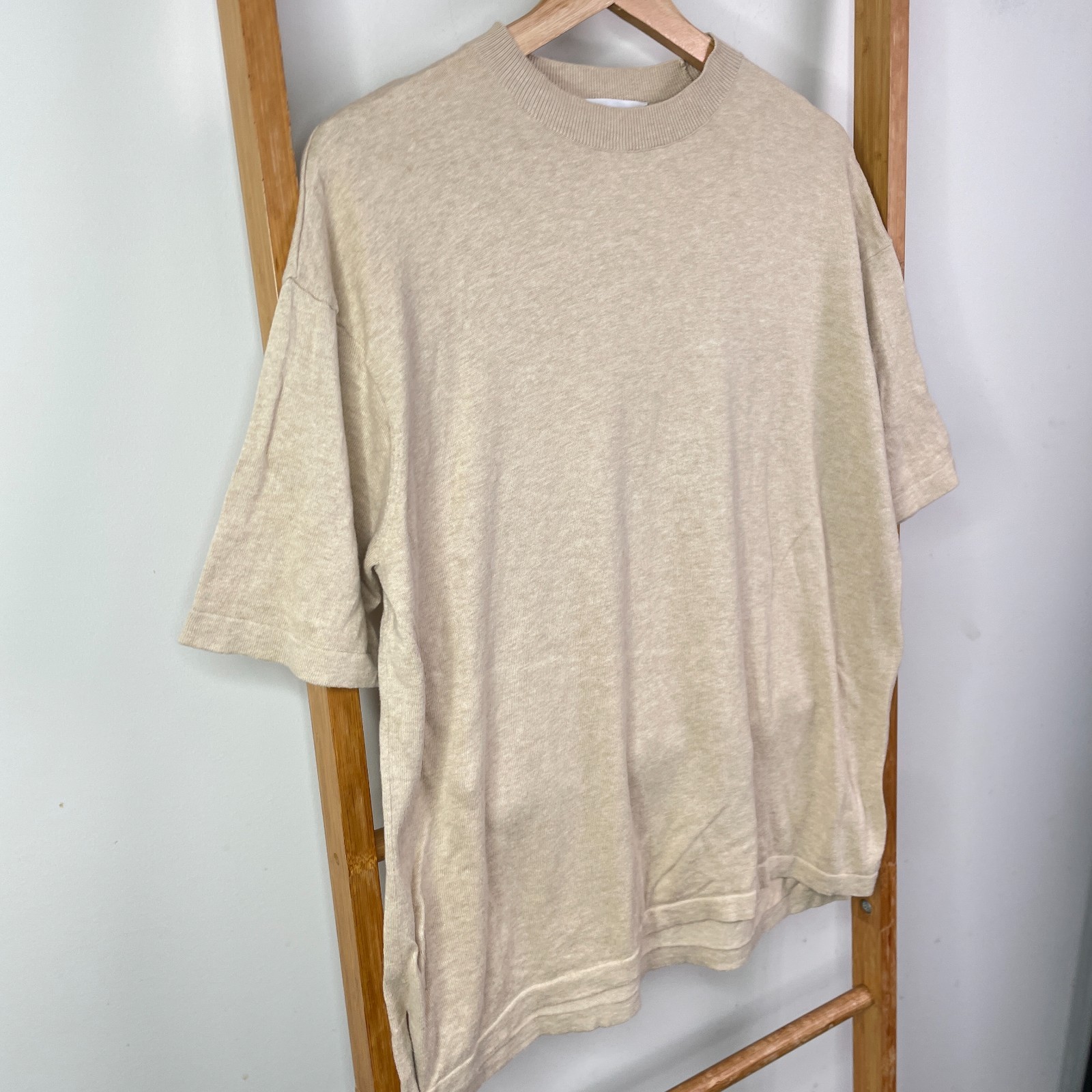 Assembly Label Jumper Mens Extra Small Brown Knit Cashmere Blend Crew Neck