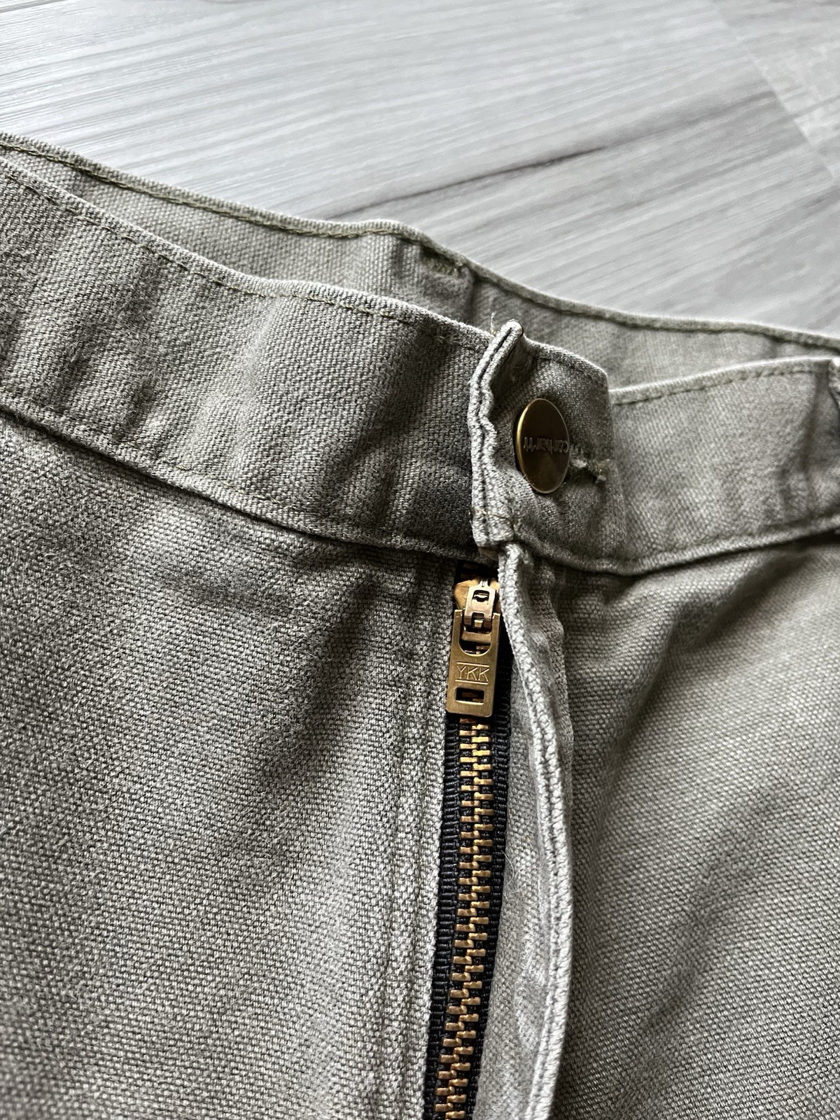 Vintage Carhartt B136 MOS Double Knee Carpenter Pants – 37×30 Faded & Distressed