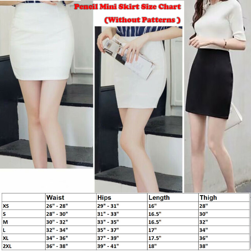 Women Basic Mid Waist Pencil Bodycon Mini Skirt Pleated Stretch Office Dress