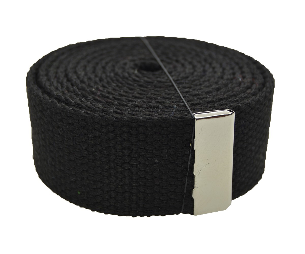 60″ Initial Canvas Web Military Belt & Buckle Black,White,Gray,Beige