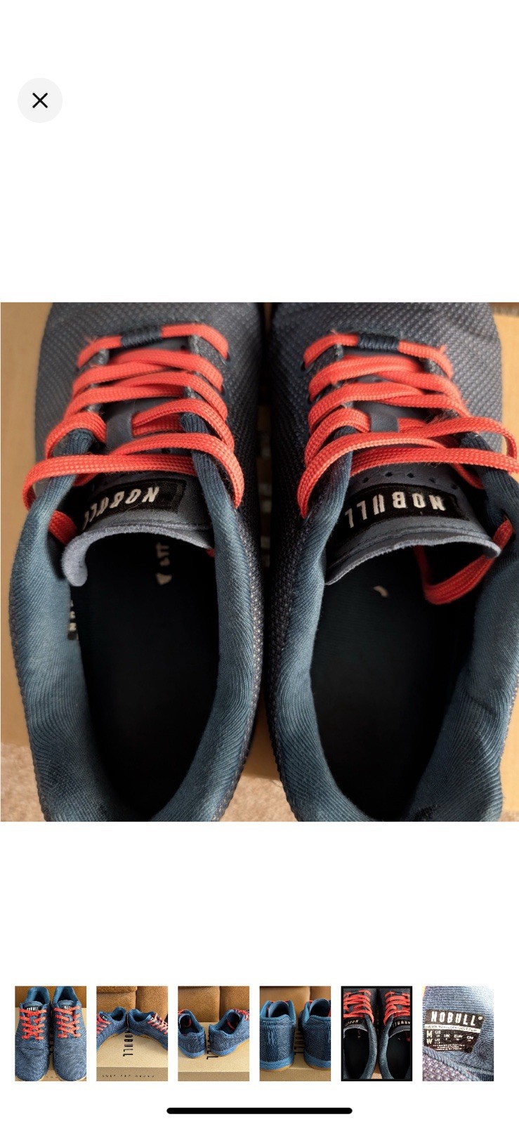 NOBULL Men’s Low Top Athletic Sneaker, Blue Slate/ Orange, Lace-Up Solid Pattern
