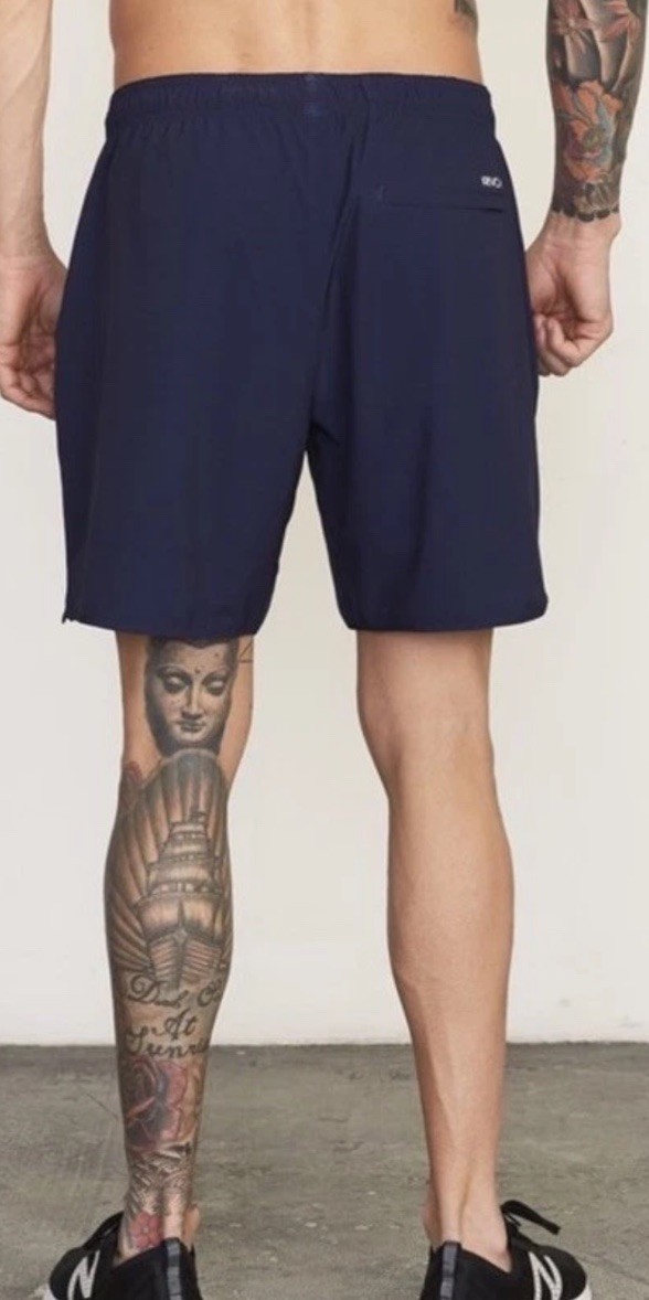 $70 RVCA Men’s Yogger Stretch 17 Shorts 8″ – Navy Blue – Medium -New Tag