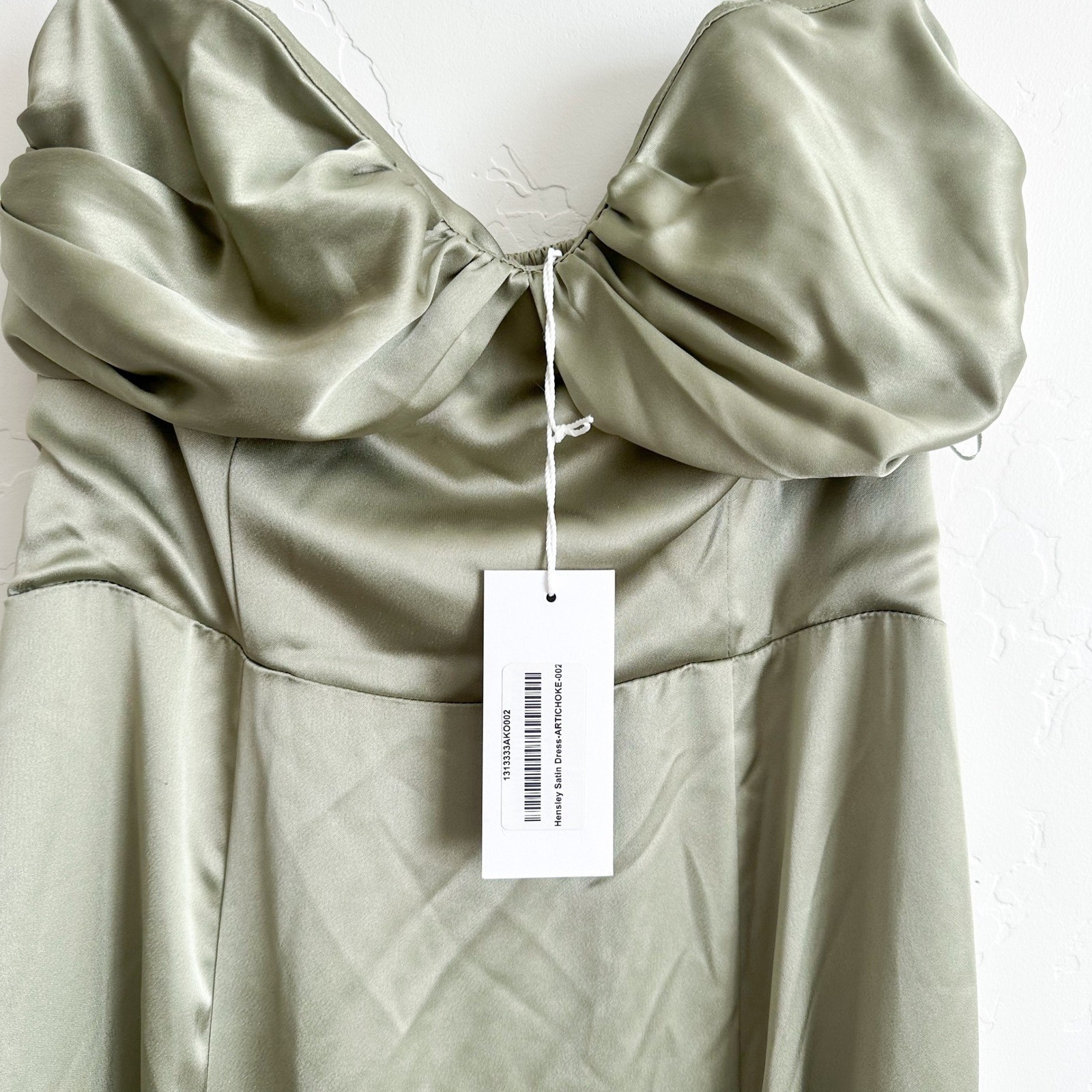 Reformation | NWT Hensley Satin Midi Dress in Artichoke Green Size 2