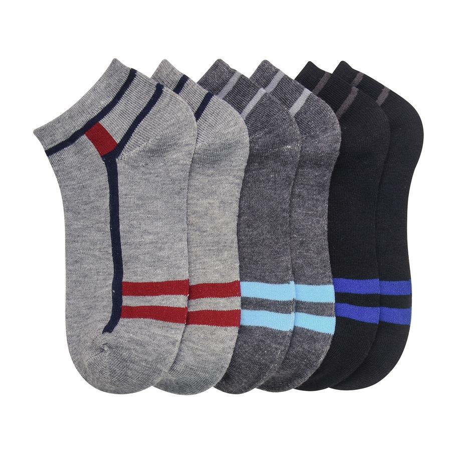12 Pairs Men’s Mixed Assorted Designs Color Ankle Low Cut Soft Stretchy Socks