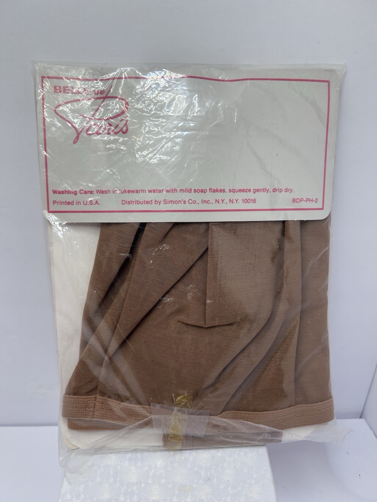 Vintage Belle de Paris Pantyhose Queen Short Mellow Beige NOS 1970s