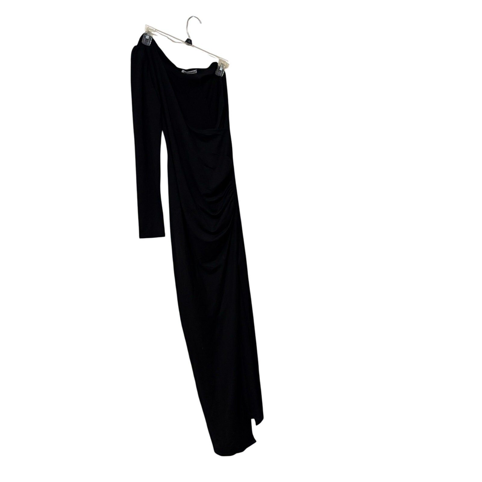 Reformation Black Nostra One Shoulder Slit Maxi Dress Size Large